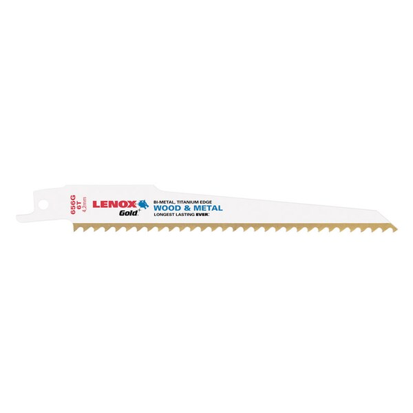 Lenox Gold 6 in. Bi-Metal Reciprocating Saw Blade 6 TPI 5 pk
